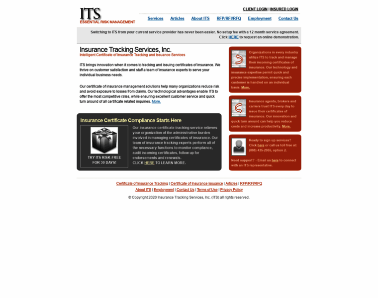 Insurancetrackingservices.com thumbnail