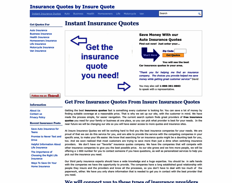 Insureinsurancequotes.org thumbnail
