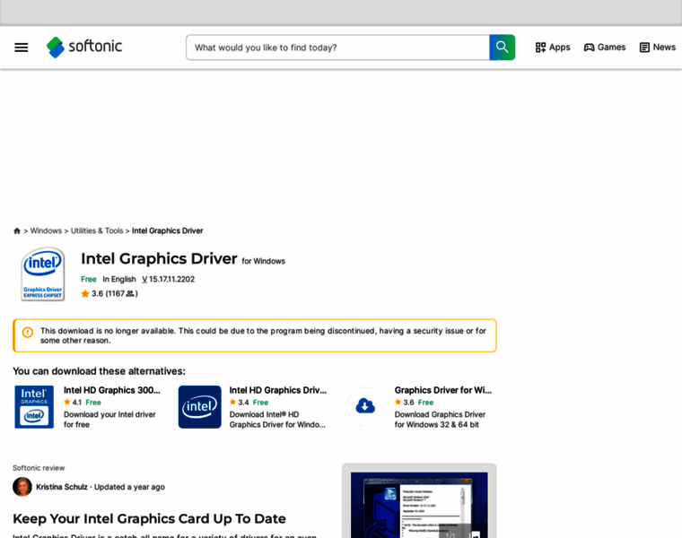 Intel-graphics-driver.en.softonic.com thumbnail
