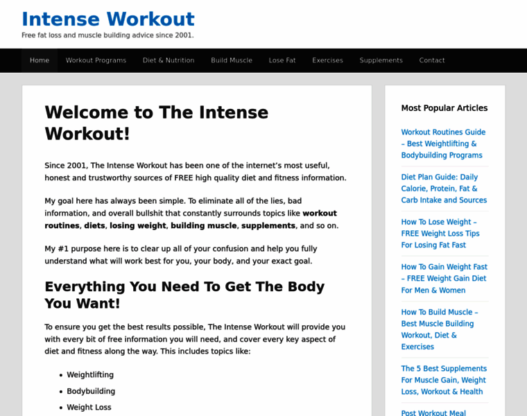 Intense-workout.com thumbnail