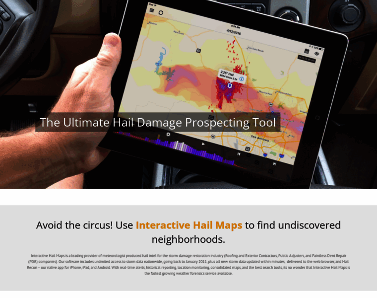 interactivehailmaps.com at WI. Interactive Hail Maps - Hail Recon® Get ...