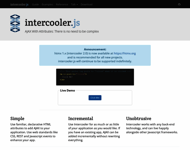 Intercoolerjs.org thumbnail