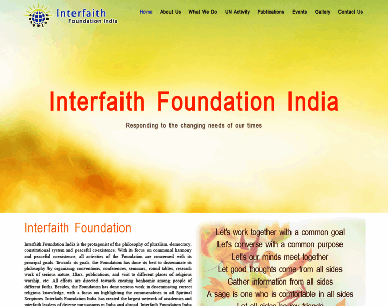 Interfaithfoundationindia.com thumbnail