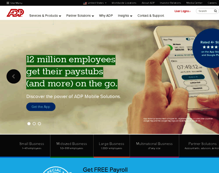 international.adp.com at WI. Payroll, HR and Tax Services | ADP ...