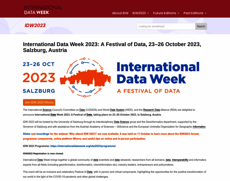 Internationaldataweek.org thumbnail