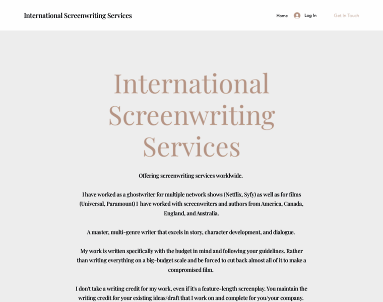 Internationalscreenwritingservices.com thumbnail
