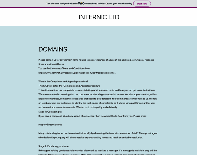 Internic.co.uk thumbnail