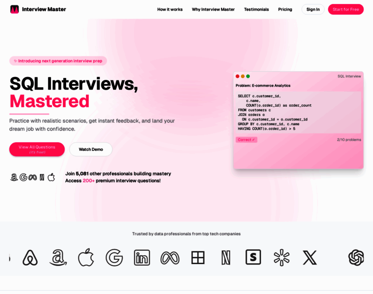 Interviewmaster.ai thumbnail Interviewmaster.ai thumbnail