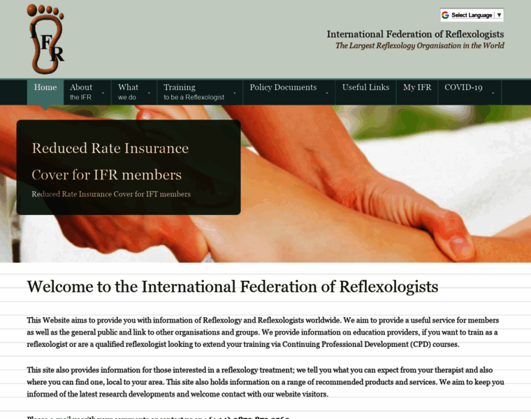 Intfedreflexologists.org thumbnail