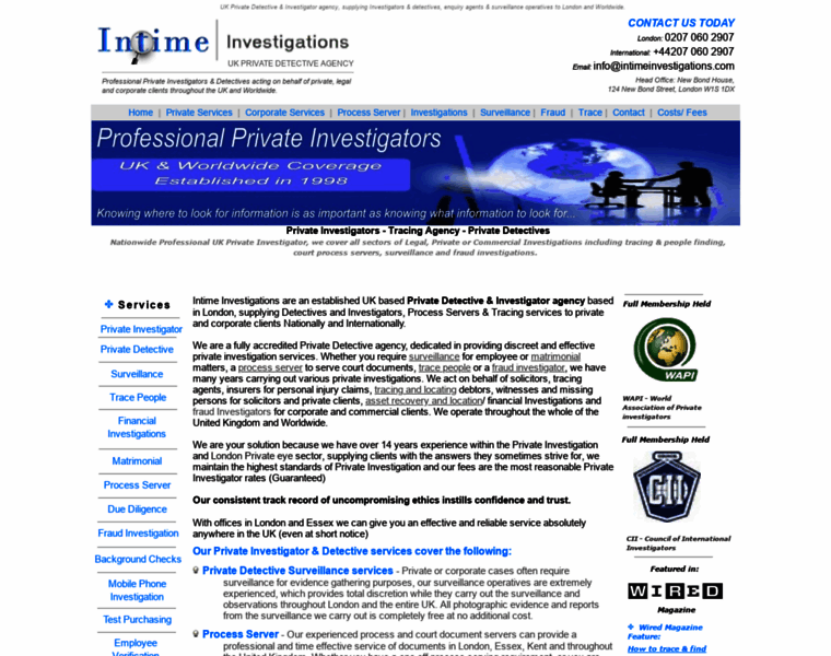 Intimeinvestigations.com thumbnail