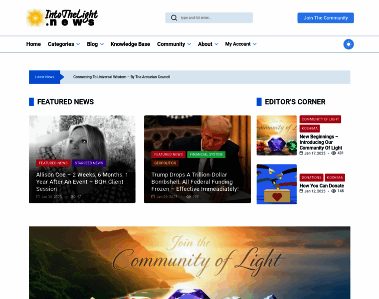 Intothelight.news thumbnail Intothelight.news thumbnail