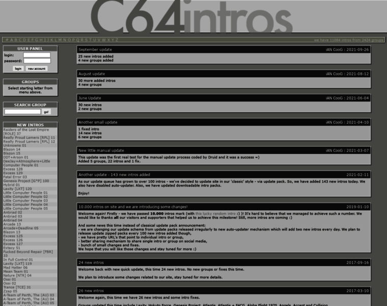 Intros.c64.org thumbnail