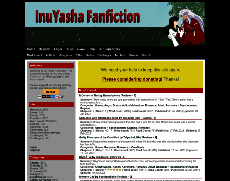 Inuyasha-fanfiction.com thumbnail