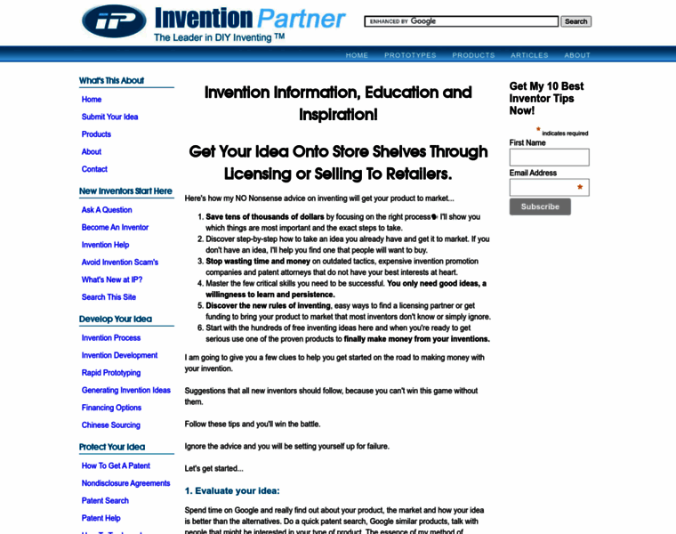 Inventionpartner.com thumbnail