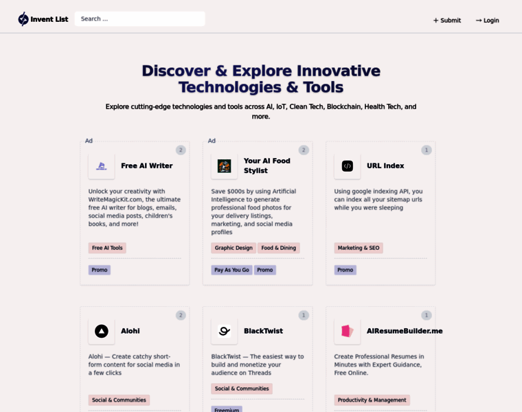 Inventlist.com thumbnail