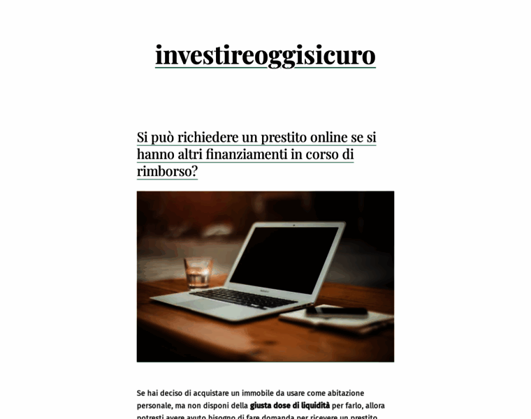 Investireoggisicuro.it thumbnail
