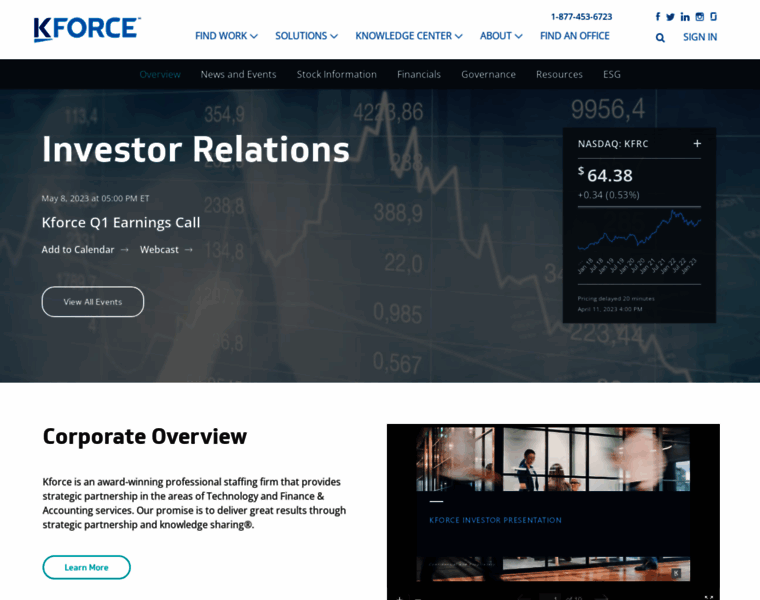 Investor.kforce.com thumbnail