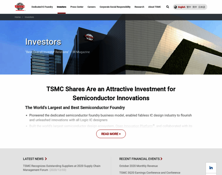 Investor.tsmc.com thumbnail