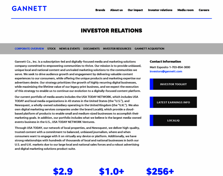Investors.gannett.com thumbnail