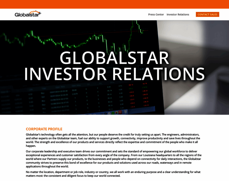 Investors.globalstar.com thumbnail