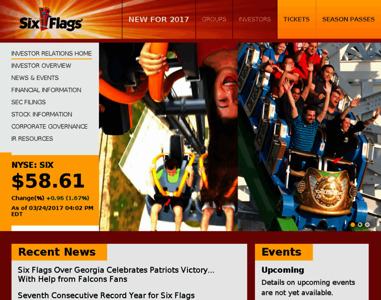 Investors.sixflags.com thumbnail