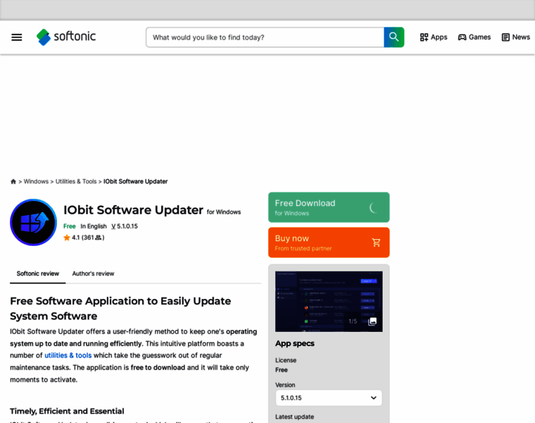 Iobit-software-updater.en.softonic.com thumbnail