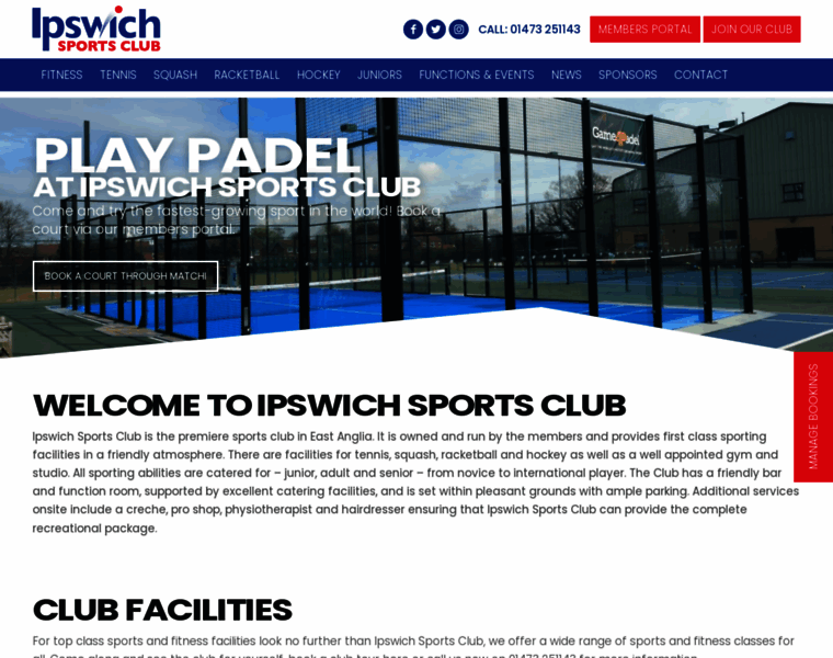 Ipswichsportsclub.co.uk thumbnail