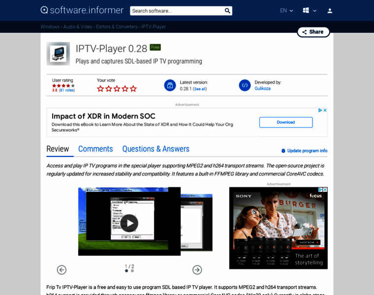 Iptv-player1.software.informer.com thumbnail