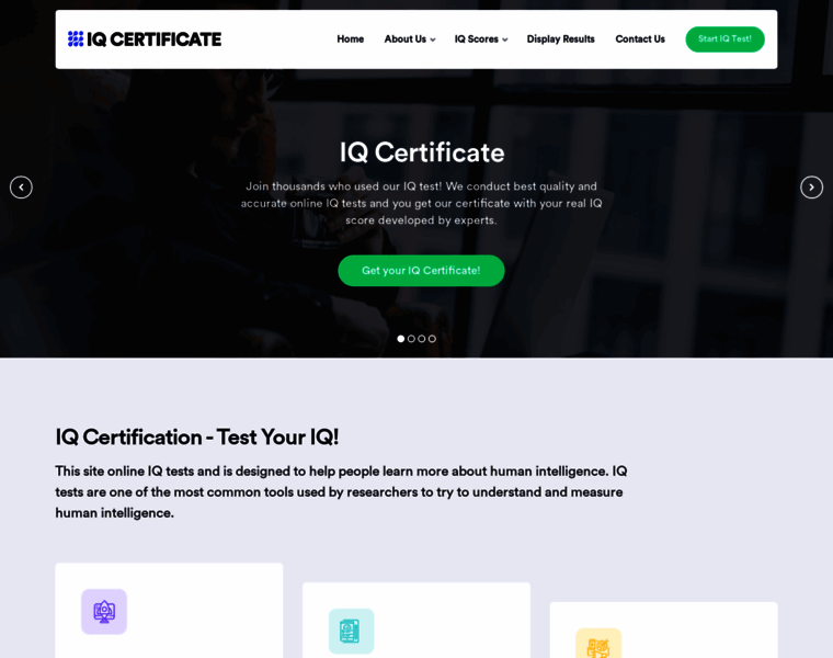 Iqcertificate.org thumbnail