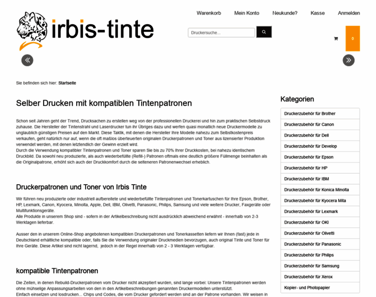 Irbis-tinte.de thumbnail