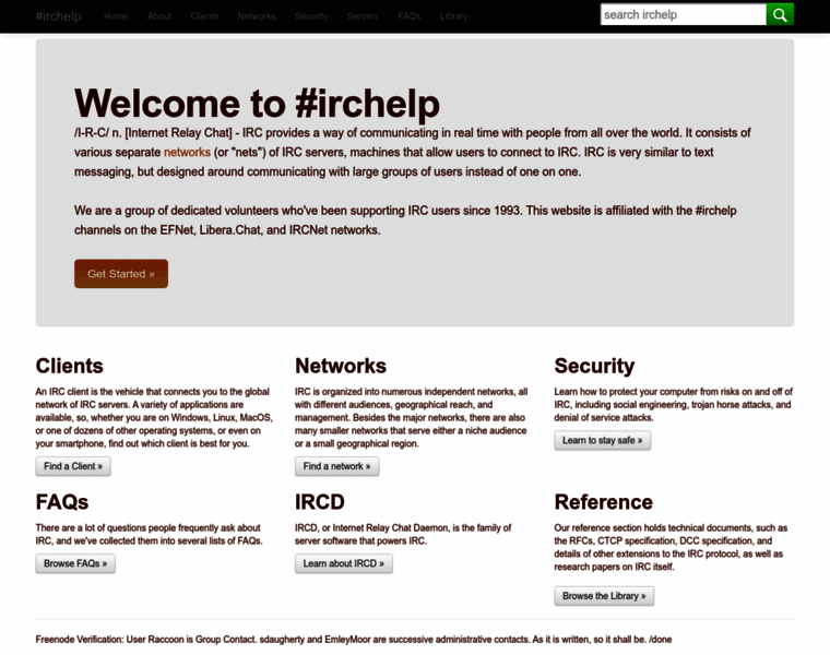 Irchelp.org thumbnail