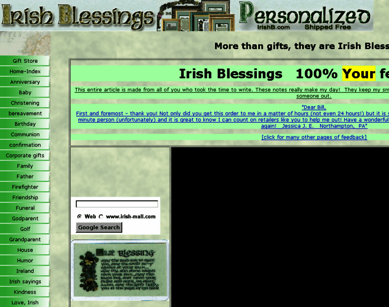 Irish-gifts-blessings.com thumbnail