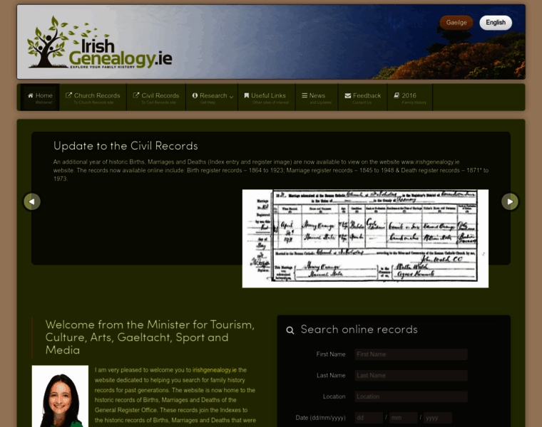 Irishgenealogy.ie thumbnail