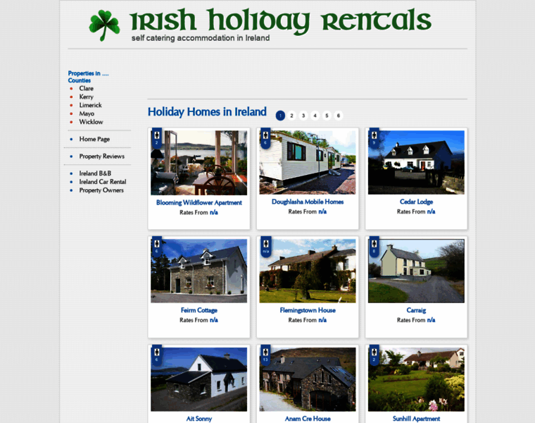 Irishholidayrentals.com thumbnail