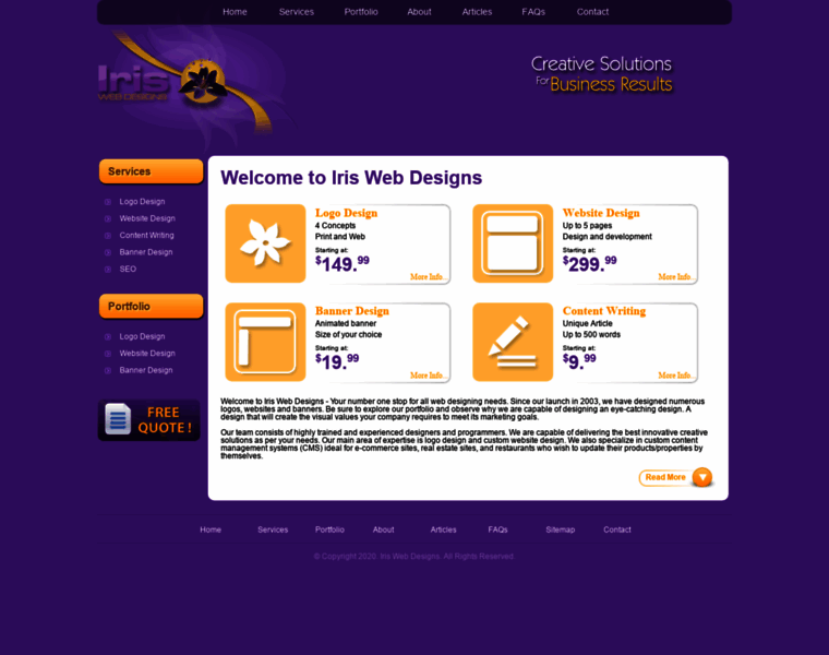 Iriswebdesigns.com thumbnail