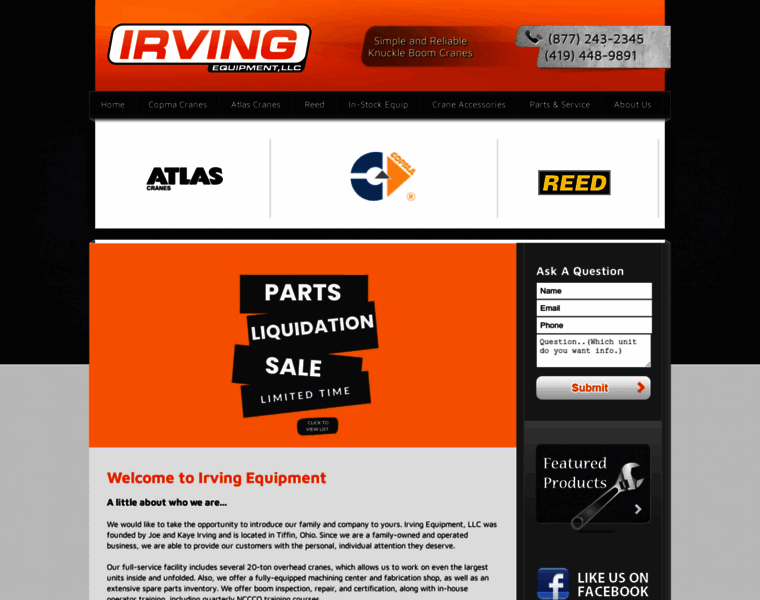 Irvingequipment.net thumbnail