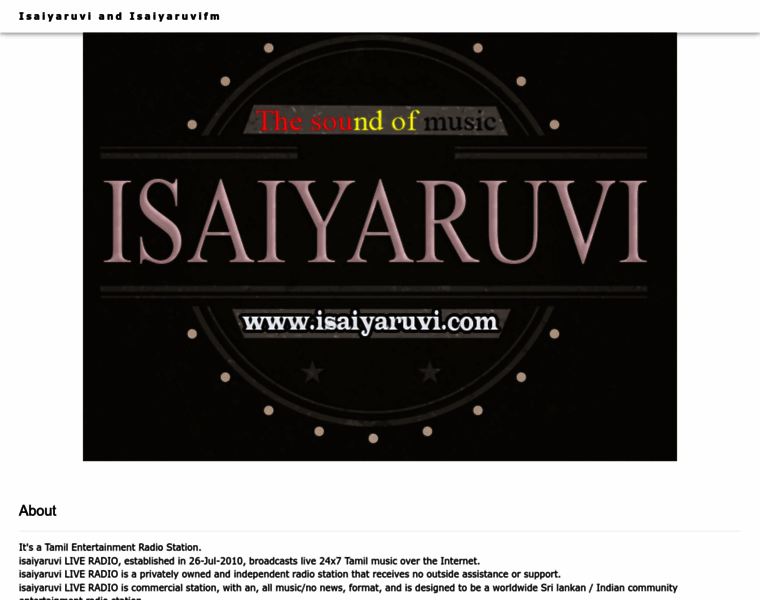 Isaiyaruvifm.com thumbnail