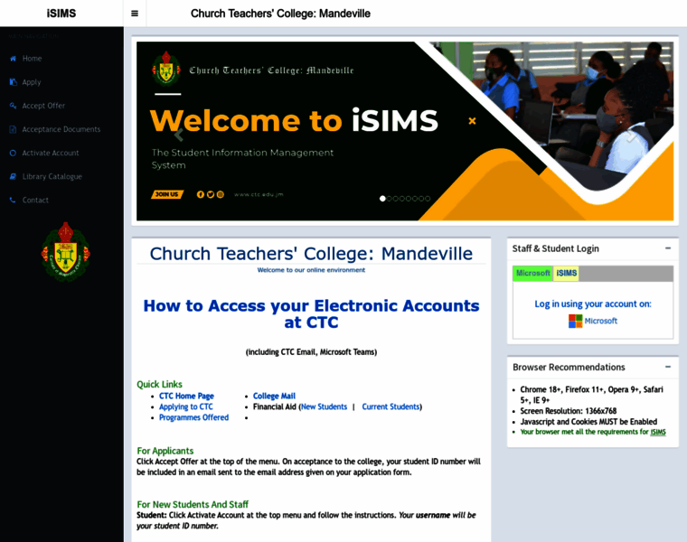 Isims.ctc.edu.jm thumbnail