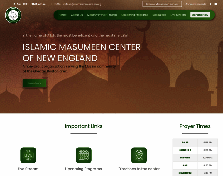 Islamicmasumeen.org thumbnail