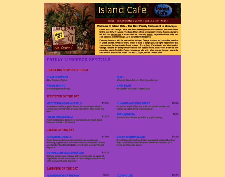Islandcafeminocqua.com thumbnail