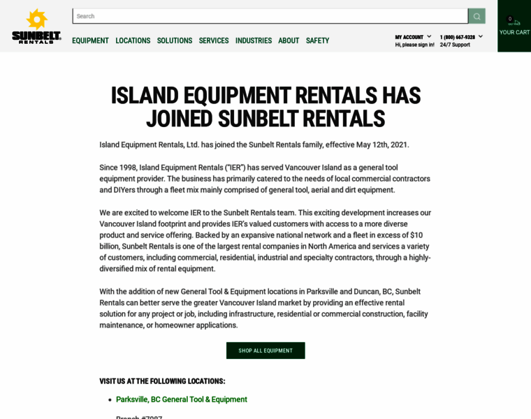 Islandequipmentrentals.com thumbnail