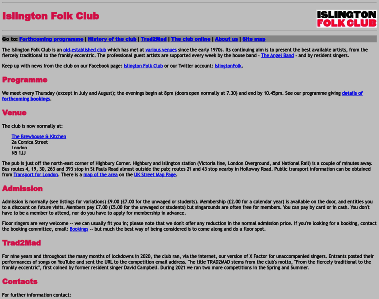 Islingtonfolkclub.co.uk thumbnail