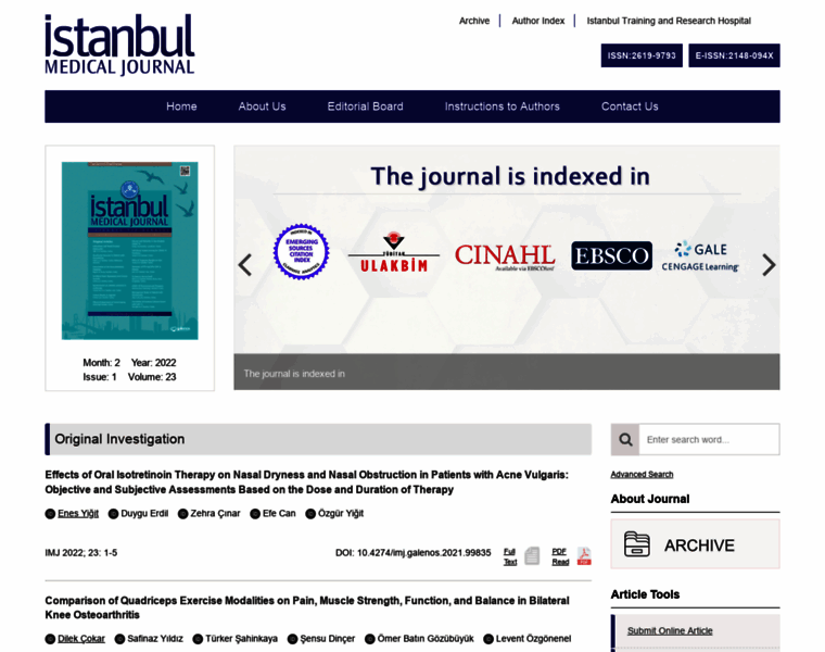 Istanbulmedicaljournal.org thumbnail