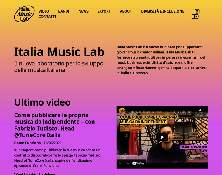 Italiamusiclab.com thumbnail