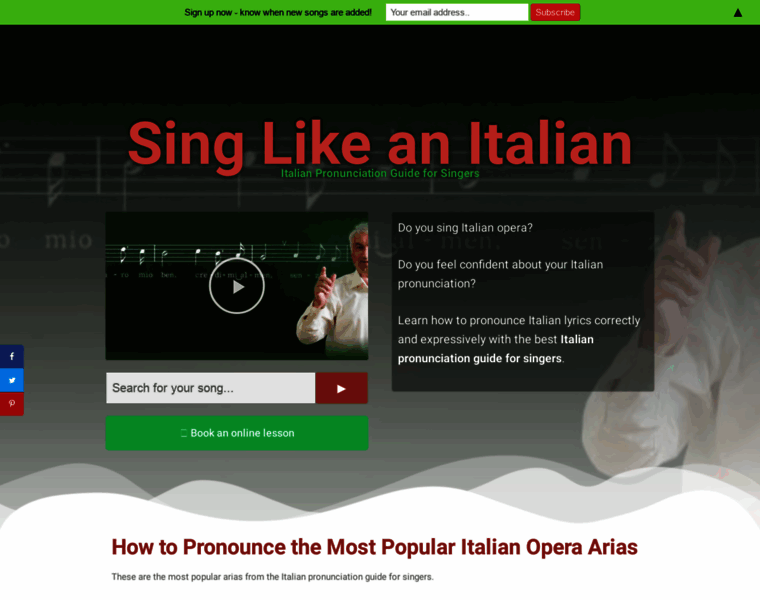 Italian-for-singing.com thumbnail