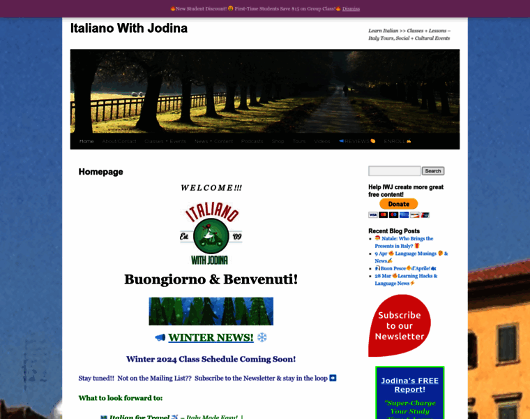 Italianowithjodina.com thumbnail
