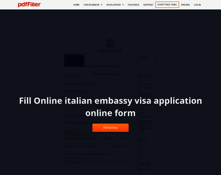 Italy-application-visa-form.pdffiller.com thumbnail