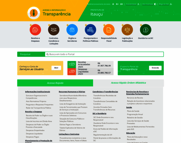 Itaucu.megasofttransparencia.com.br thumbnail