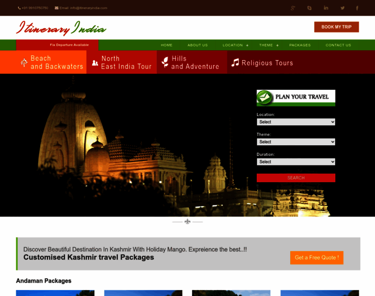 Itineraryindia.com thumbnail