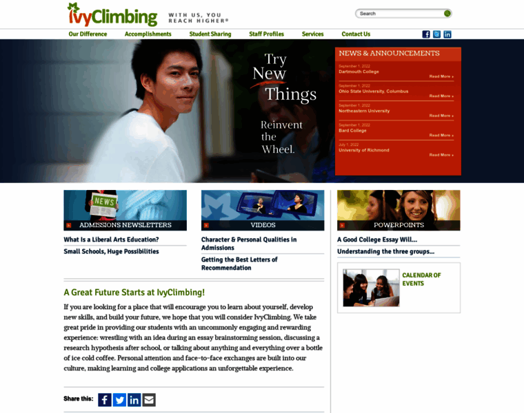 Ivyclimbing.com thumbnail